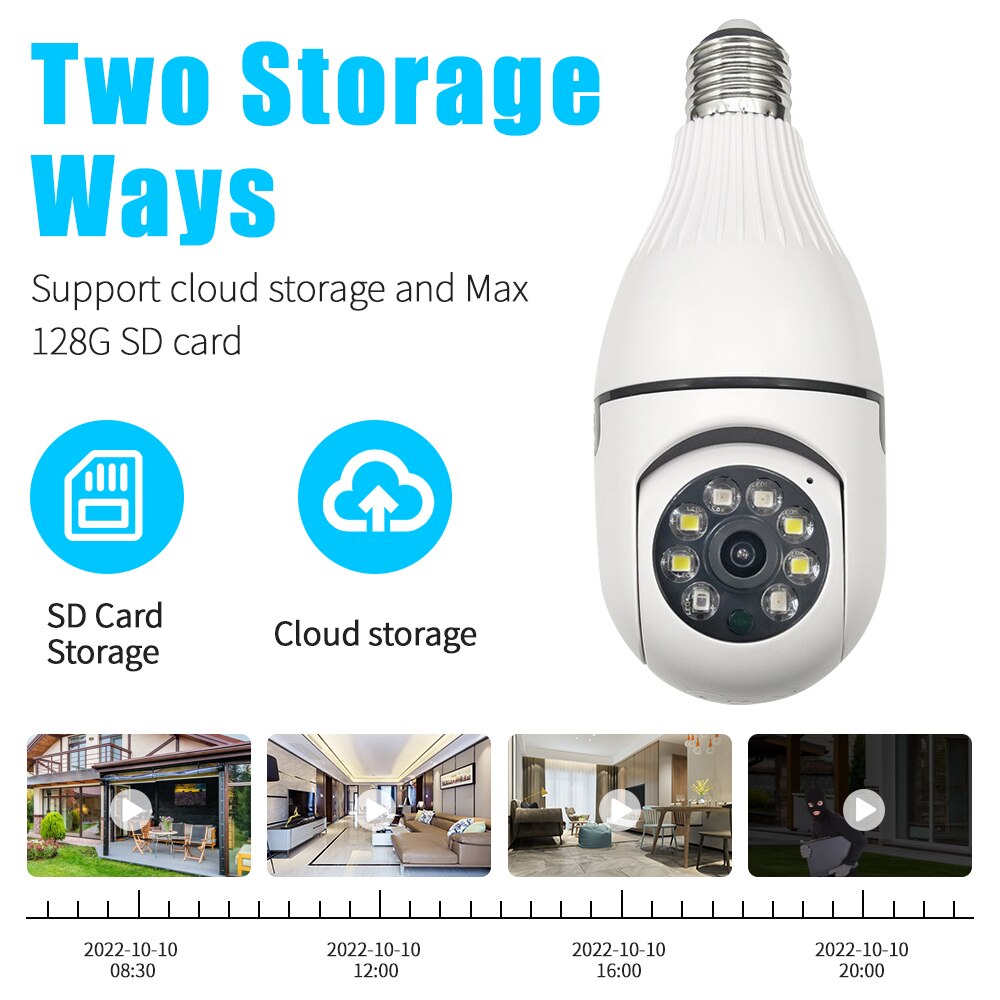 Camera de Vigilancia com Visao Noturna e Rastreamento Humano, WiFi  1296P HD