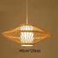 Candeeiro Luzes Pendentes Retro de Bambu Estilo Japones