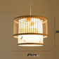 Candeeiro Luzes Pendentes Retro de Bambu Estilo Japones