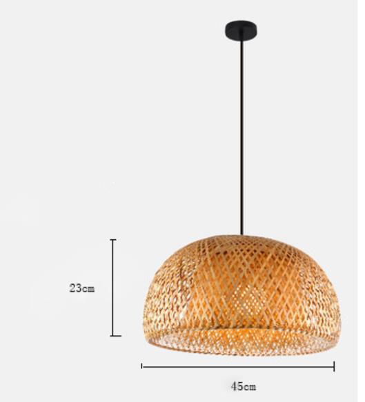 Candeeiro Luzes Pendentes Retro de Bambu Estilo Japones