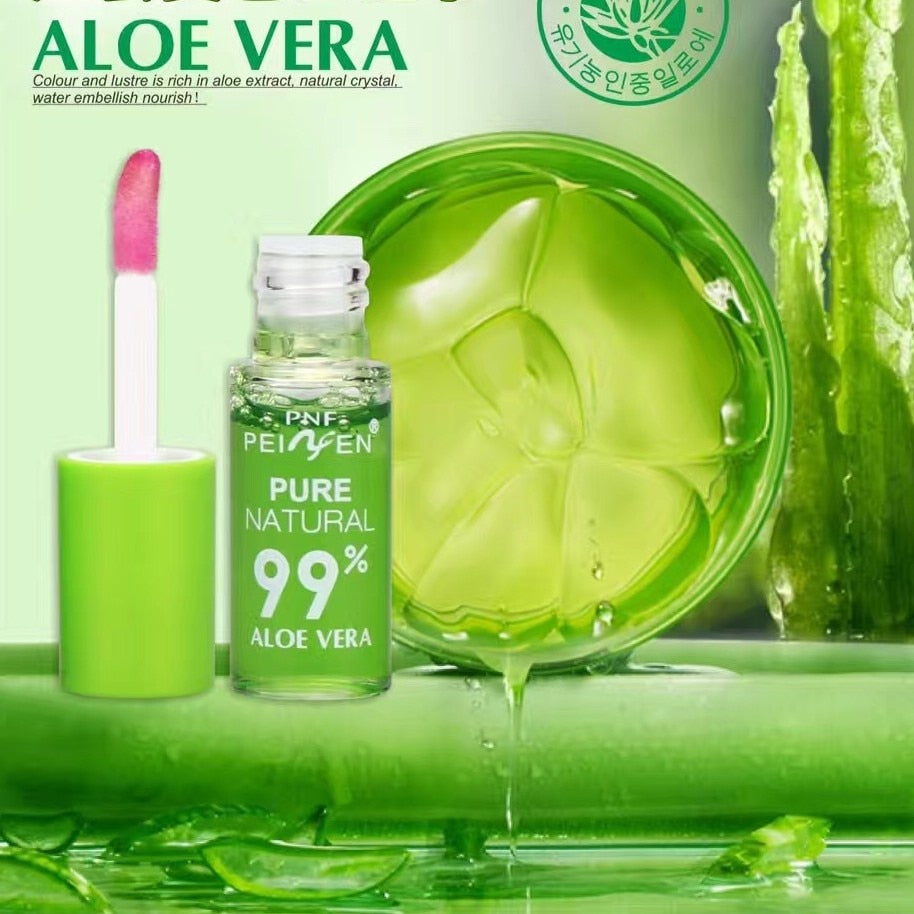 Descubra o Hidratante Natural Aloe Essence Lip Gloss