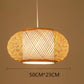 Candeeiro Luzes Pendentes Retro de Bambu Estilo Japones