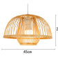 Candeeiro Luzes Pendentes Retro de Bambu Estilo Japones