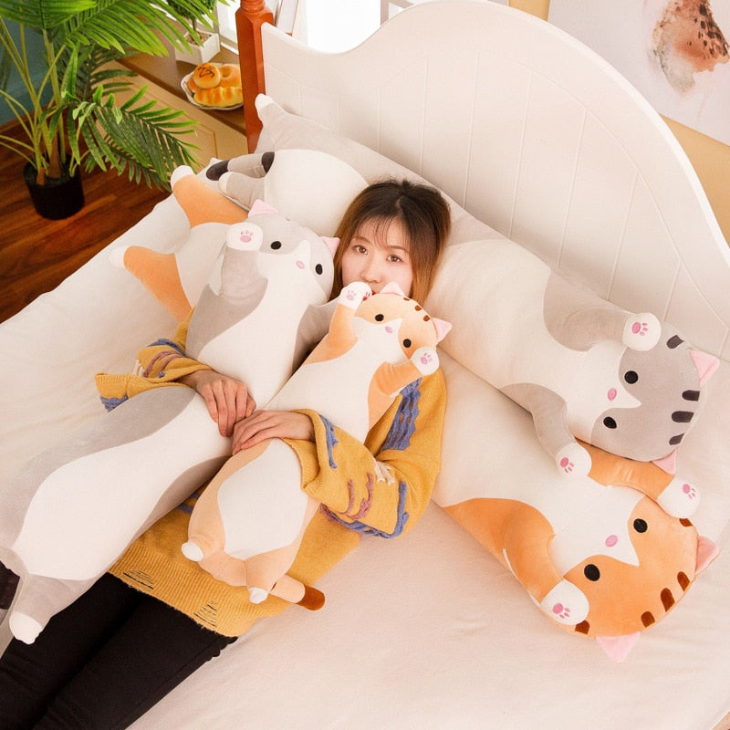 Travesseiro de Gato Peluche Macio e Bonito