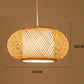Candeeiro Luzes Pendentes Retro de Bambu Estilo Japones