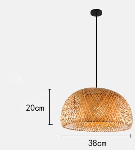 Candeeiro Luzes Pendentes Retro de Bambu Estilo Japones