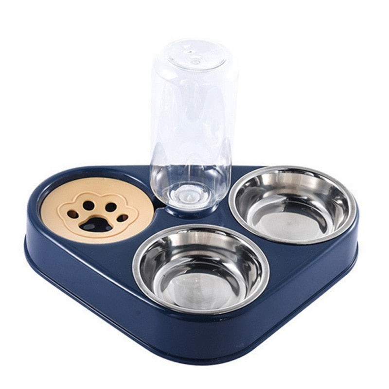 Tigela de Alimentação para Cachorro e Gato com Garrafa de Água Automática
