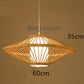 Candeeiro Luzes Pendentes Retro de Bambu Estilo Japones