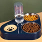 Tigela de Alimentação para Cachorro e Gato com Garrafa de Água Automática