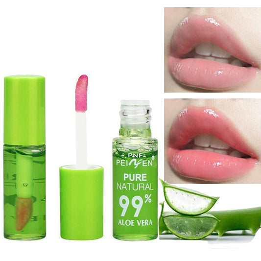 Descubra o Hidratante Natural Aloe Essence Lip Gloss