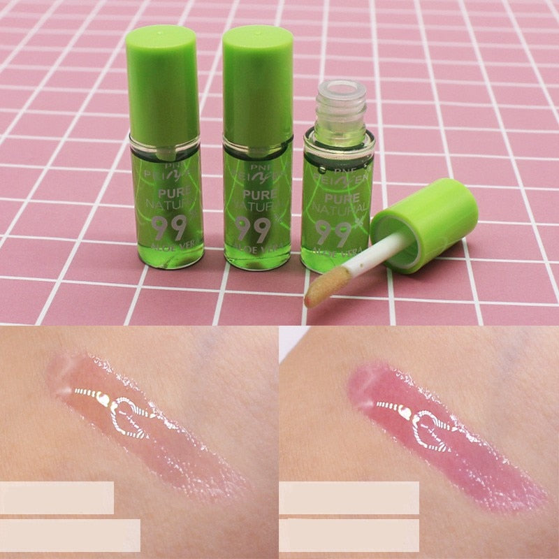 Descubra o Hidratante Natural Aloe Essence Lip Gloss