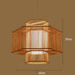 Candeeiro Luzes Pendentes Retro de Bambu Estilo Japones