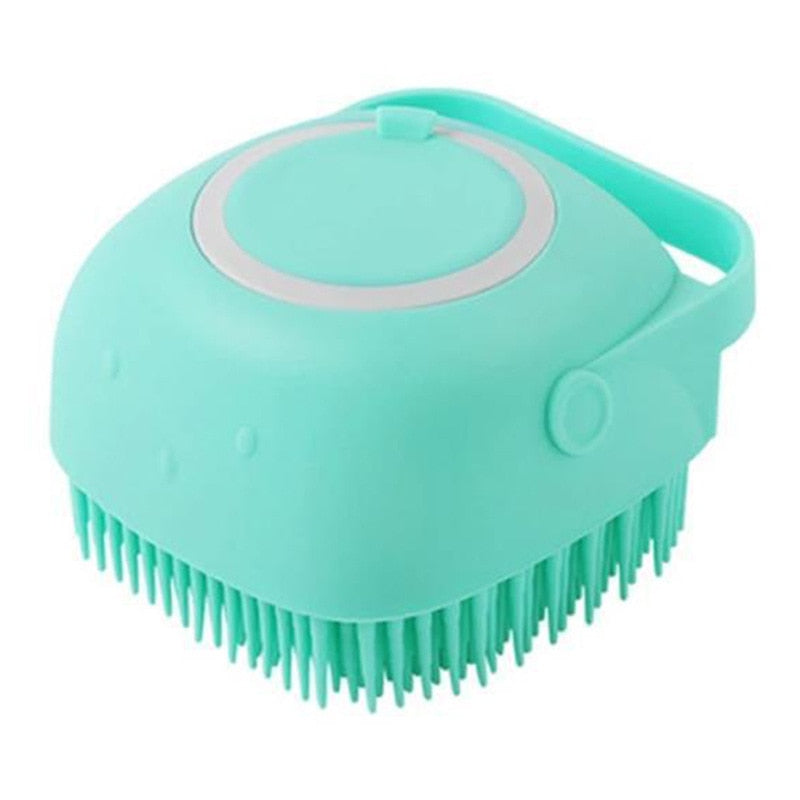 Escova Macia para Animais com Deposito em Silicone