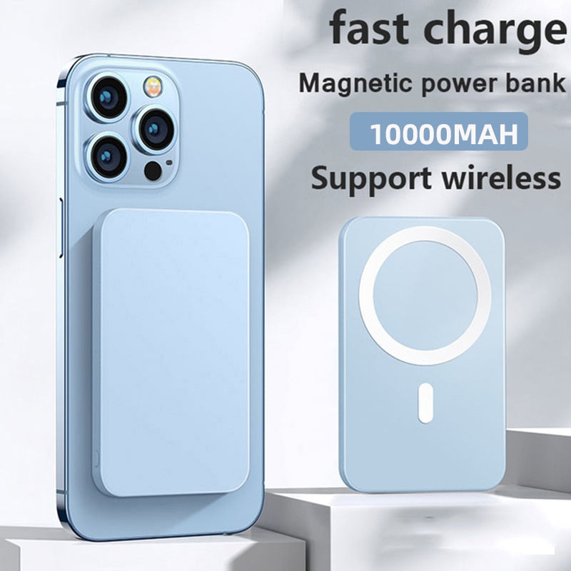 10000mAh MagsSafe Portátil Magnético Sem Fio Fast Charger Bateria Externa para iPhone 13, 12, 14, Xiaomi, Samsung