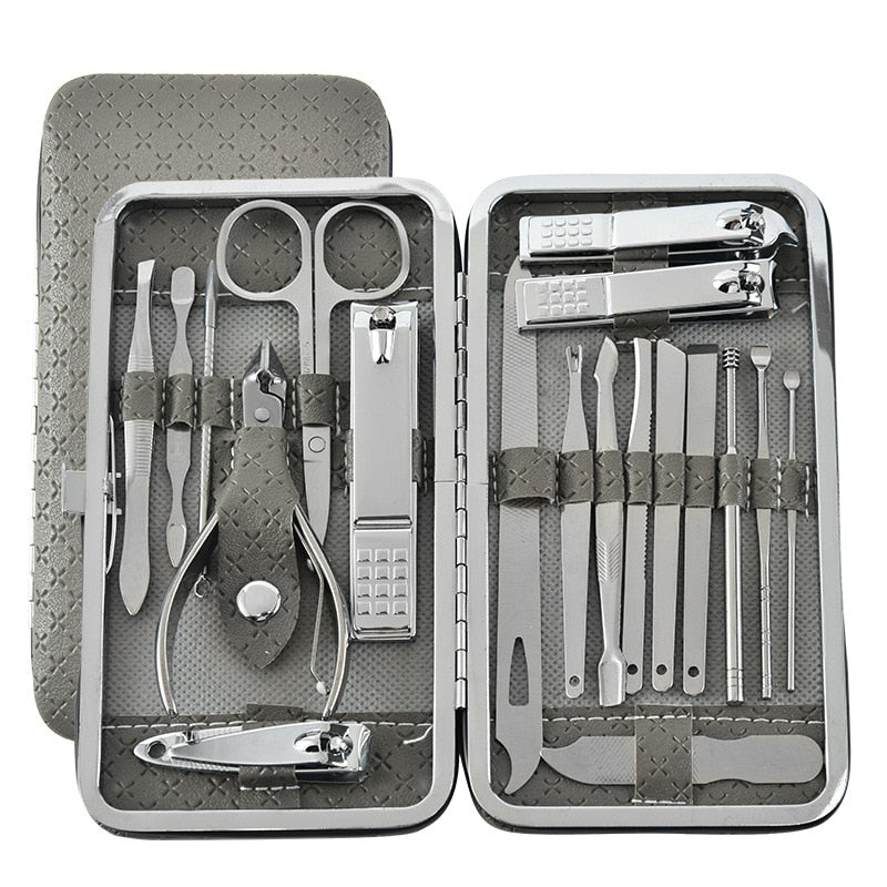 Conjunto de Manicure de Aco Inoxidavel
