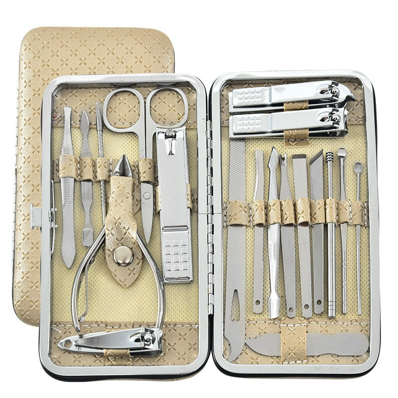 Conjunto de Manicure de Aco Inoxidavel