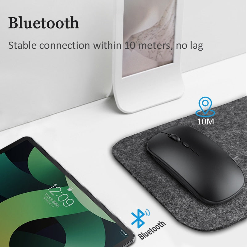 Rato Bluetooth e Wireless Silencioso
