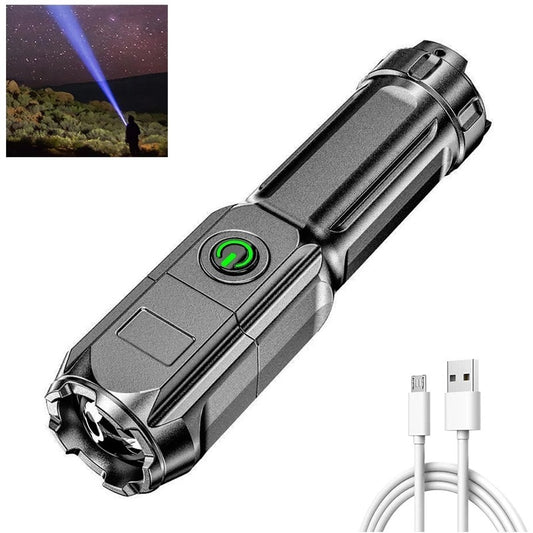 Lanterna Luz Forte Recarregável Zoom Gigante
