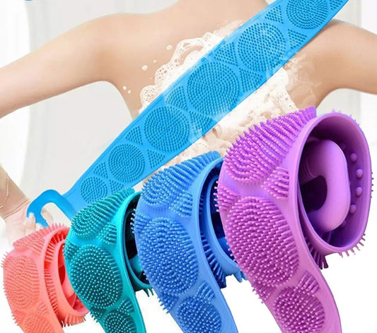 Escova Esfoliante Corporal Macia em Silicone - Ferramenta de Limpeza para Banho