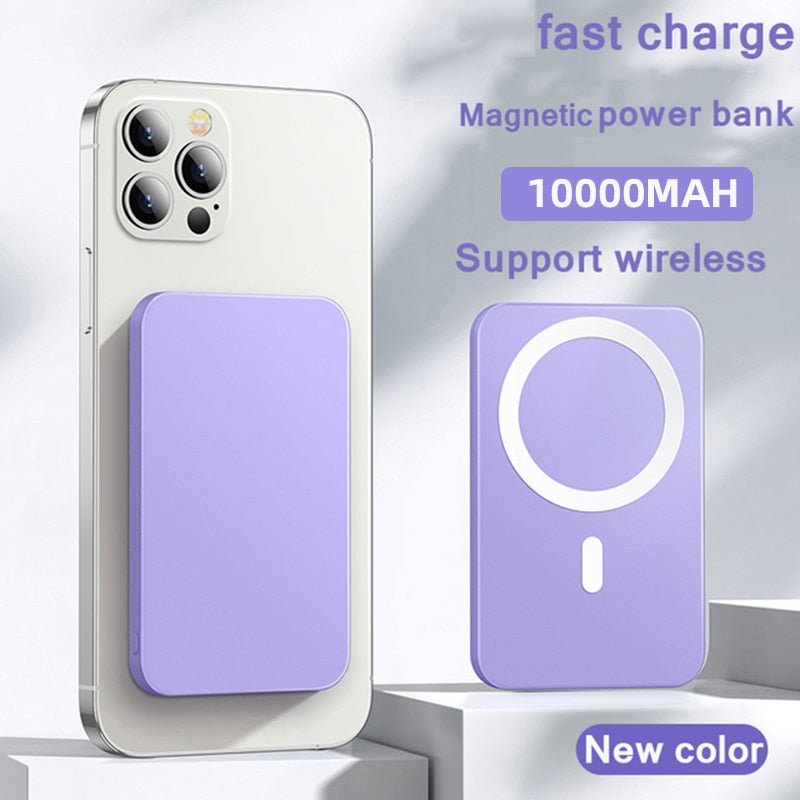 10000mAh MagsSafe Portátil Magnético Sem Fio Fast Charger Bateria Externa para iPhone 13, 12, 14, Xiaomi, Samsung