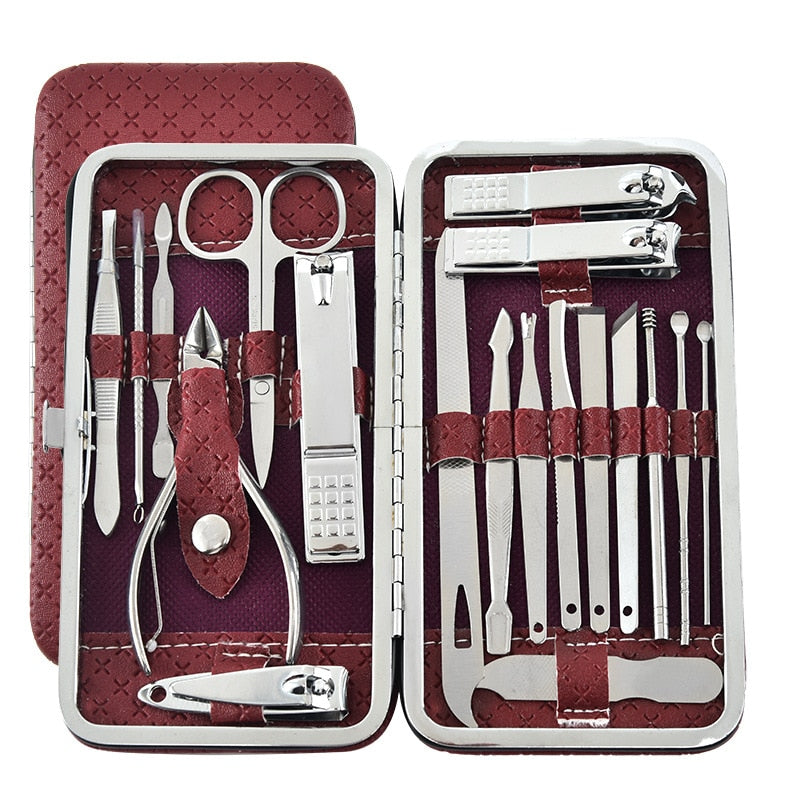 Conjunto de Manicure de Aco Inoxidavel