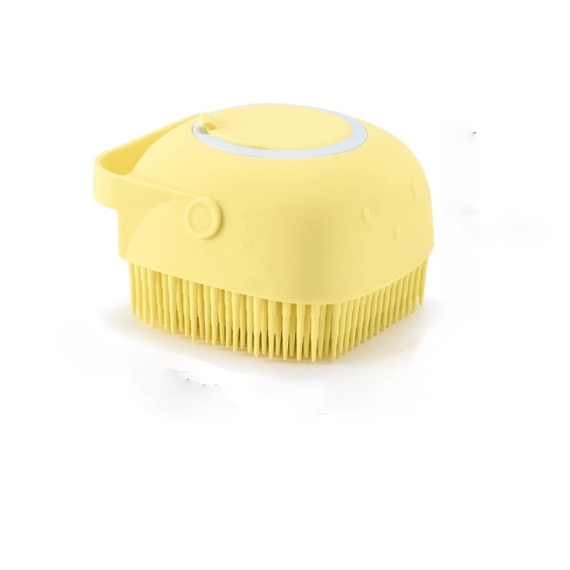 Escova Macia para Animais com Deposito em Silicone