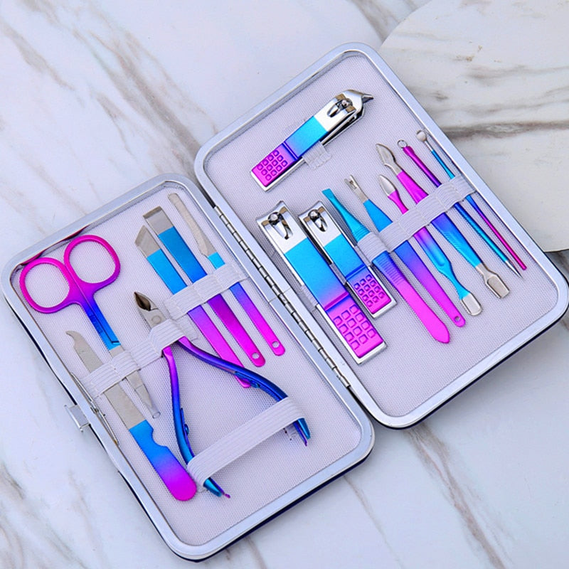 Conjunto de Manicure de Aco Inoxidavel