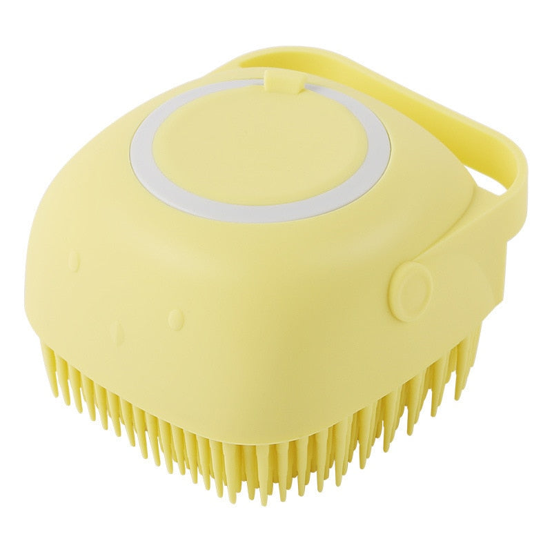 Escova Macia para Animais com Deposito em Silicone