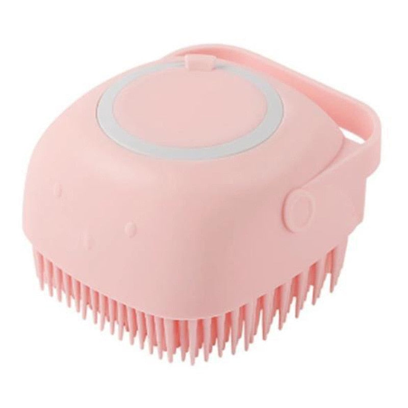 Escova Macia para Animais com Deposito em Silicone