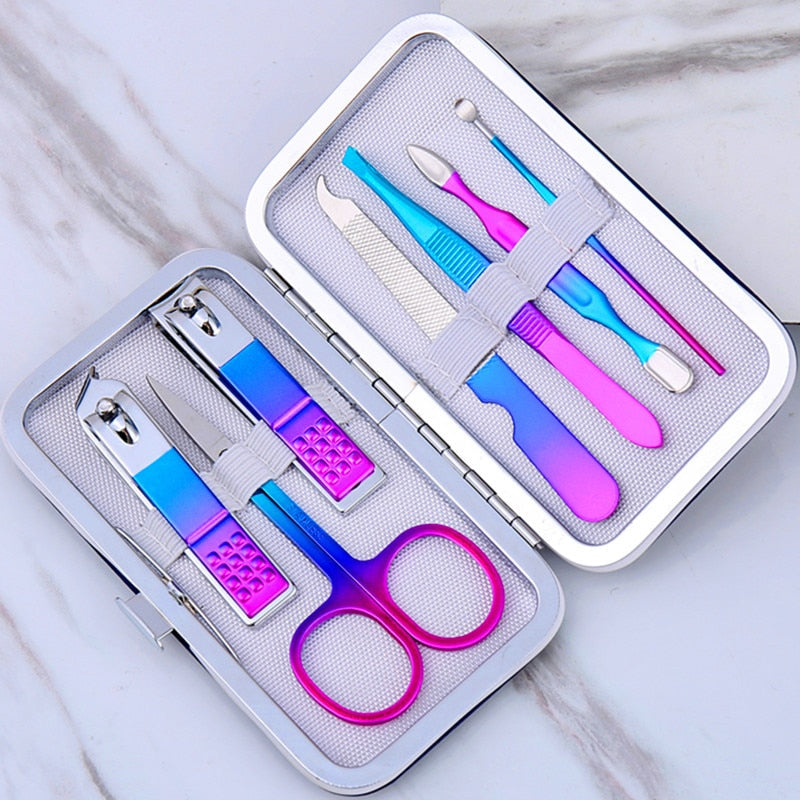 Conjunto de Manicure de Aco Inoxidavel