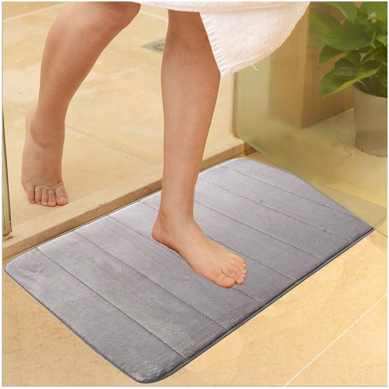 Tapete de Banheiro de Lã Coral Super Absorvente
