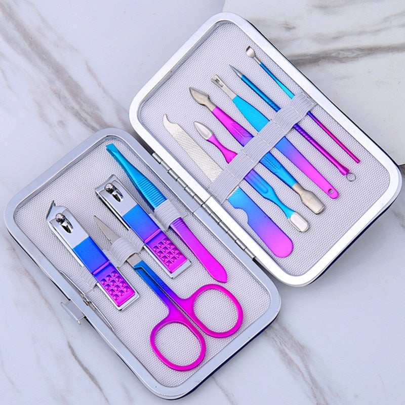 Conjunto de Manicure de Aco Inoxidavel