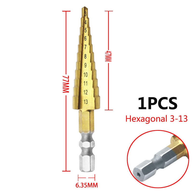 Conjunto de Brocas de Nucleo para Madeira com Revestimento de Titanio