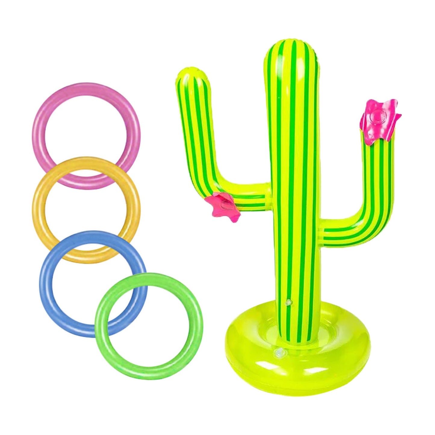 Conjunto de Jogo de Arremesso de Anel de Cacto Insuflaveis