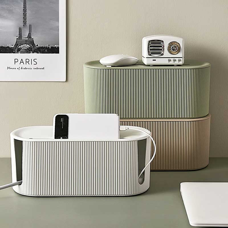 Box de Armazenamento de Tomada, Armazenamento Cabos e Carregadores, Router WiFi