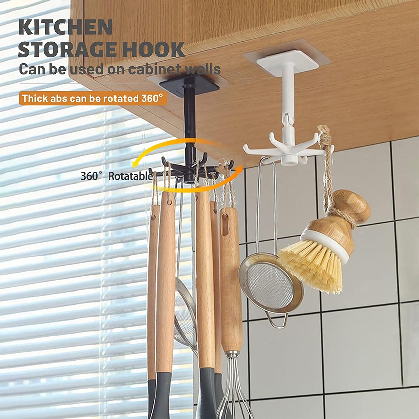Gancho dobravel giratorio para cozinha, banheiro 360°