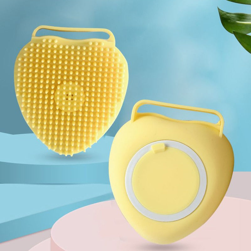 Escova Macia para Animais com Deposito em Silicone