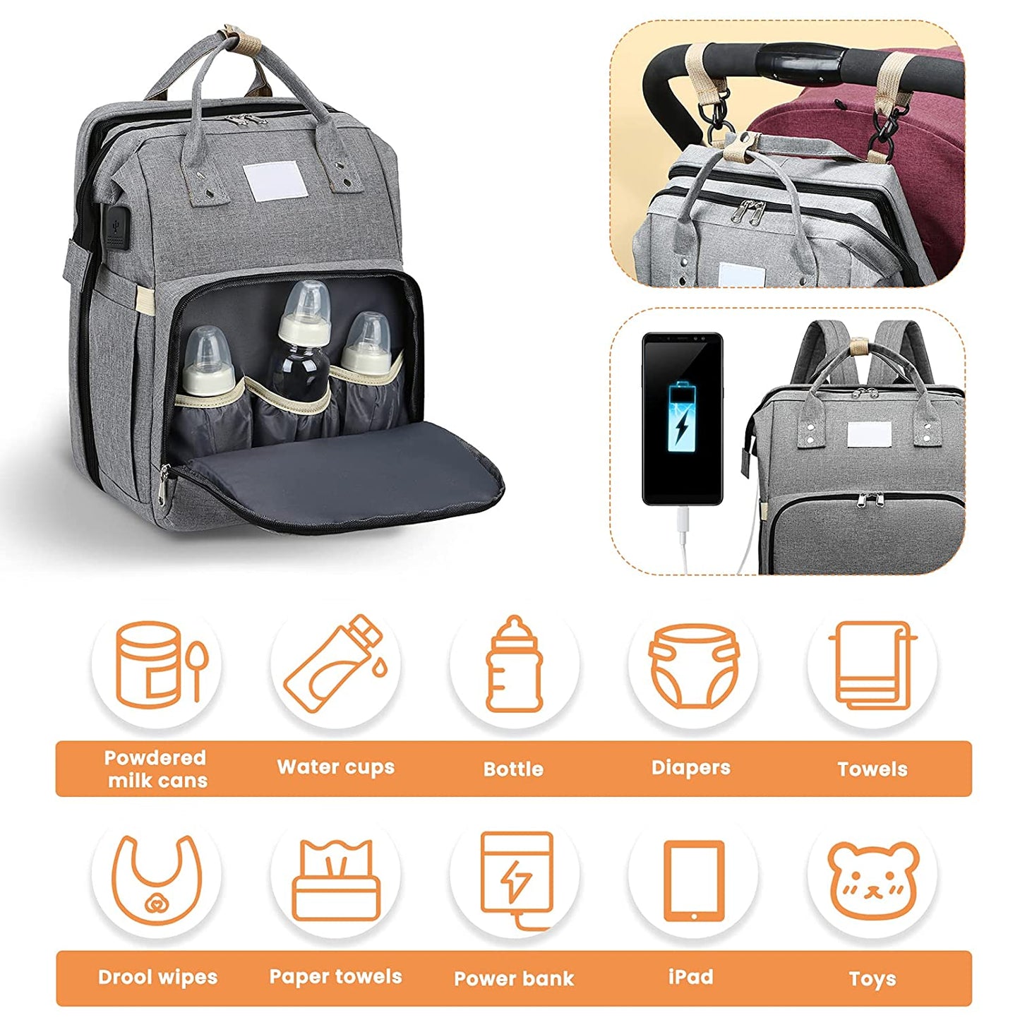 Mochila com Berço Portátil para Mamã