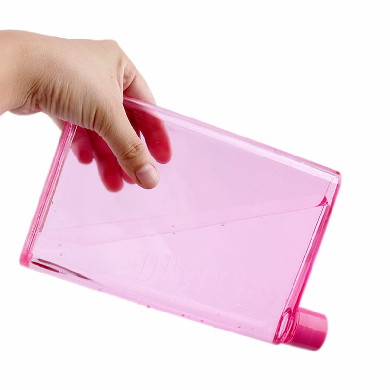 Garrafa de Água A5 A6 Plana Transparente Portatil