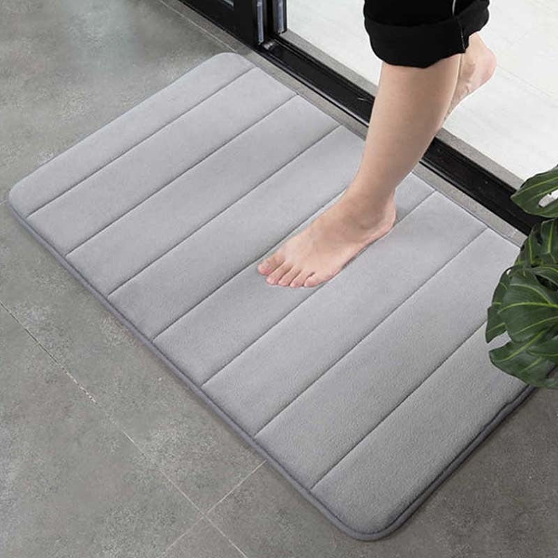 Tapete de Banheiro de Lã Coral Super Absorvente