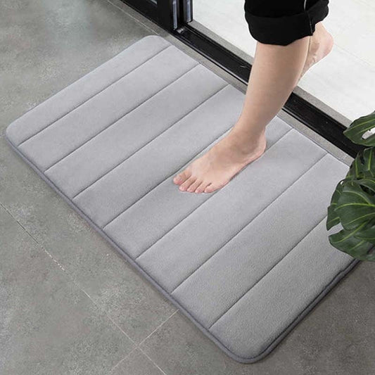 Tapete de Banheiro de Lã Coral Super Absorvente