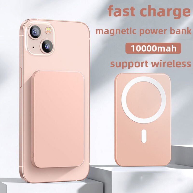 10000mAh MagsSafe Portátil Magnético Sem Fio Fast Charger Bateria Externa para iPhone 13, 12, 14, Xiaomi, Samsung