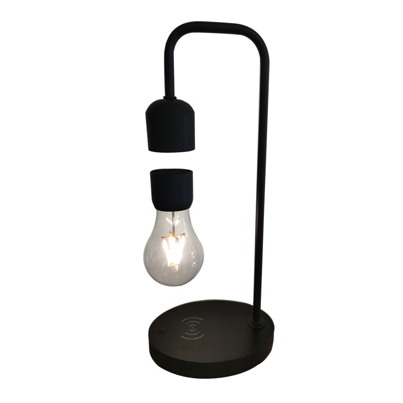 Lampada de Levitacao Magnetica com Carregador Sem Fios