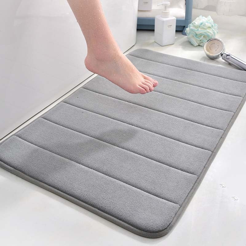 Tapete de Banheiro de Lã Coral Super Absorvente