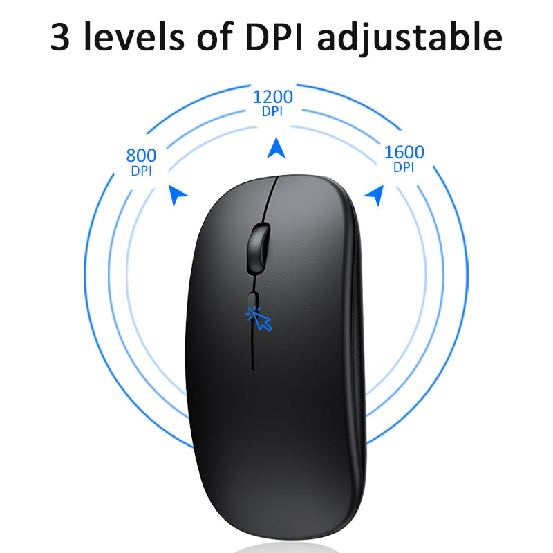 Rato Bluetooth e Wireless Silencioso