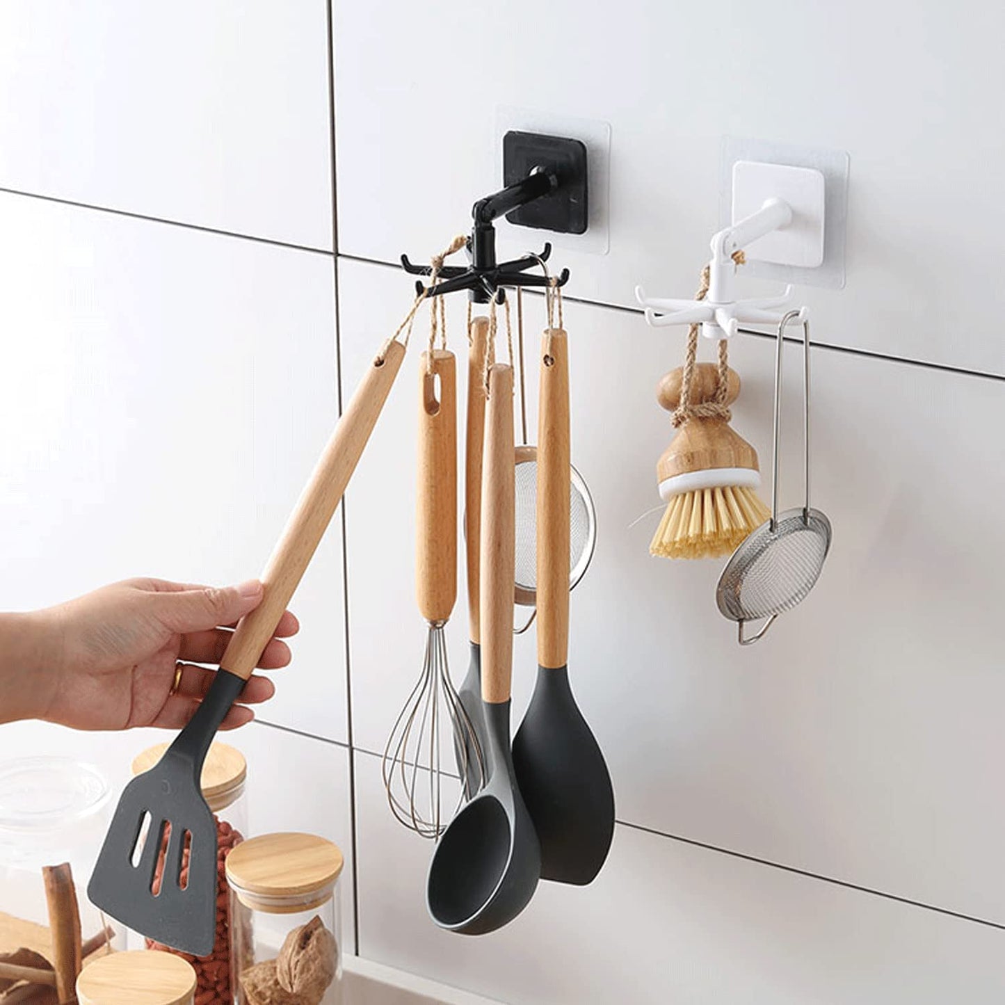 Gancho dobravel giratorio para cozinha, banheiro 360°